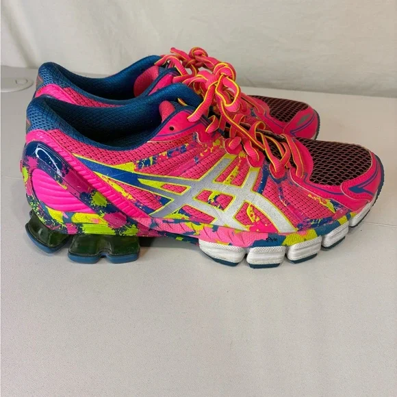 Asics Gel Sendai 2 Womens Size 8.5 Running Shoes Pink blue - Picture 3 of 7